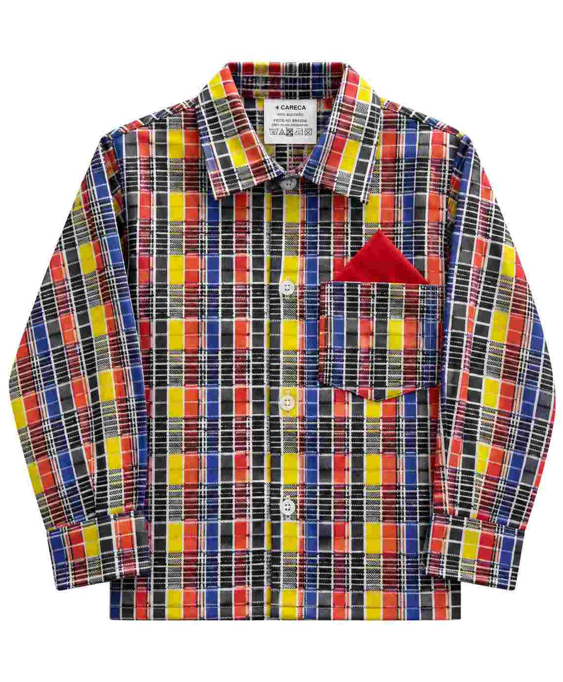 CAMISA JUNINA XADREZ BEBE REF 421